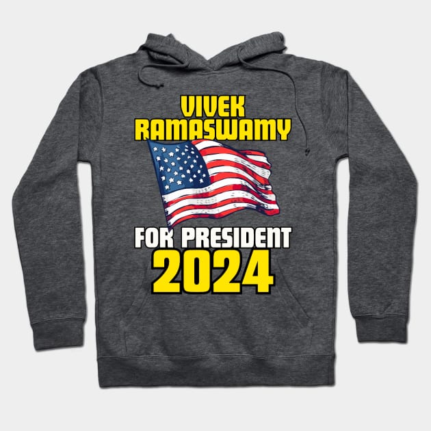 Vivek Ramaswamy Republican Candidate 2024 President Vote Hoodie by RazonLife